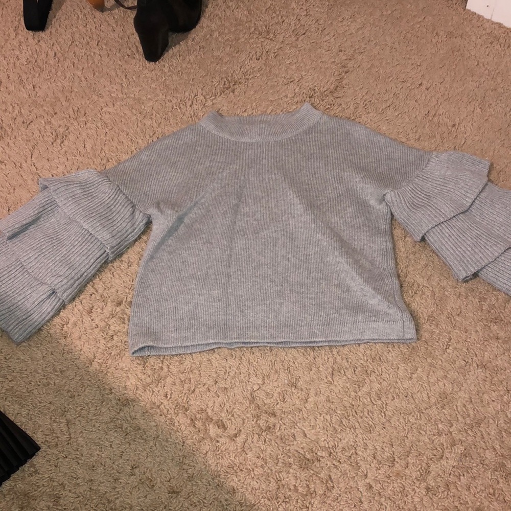 Pleated endless rose sweater